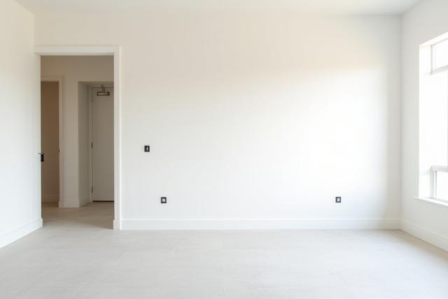 Sparkling clean new home interior after post construction cleanup