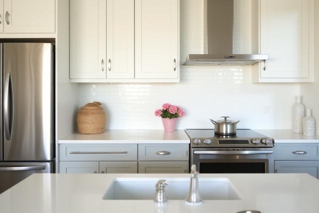 Sparkling clean residential kitchen with modern appliances